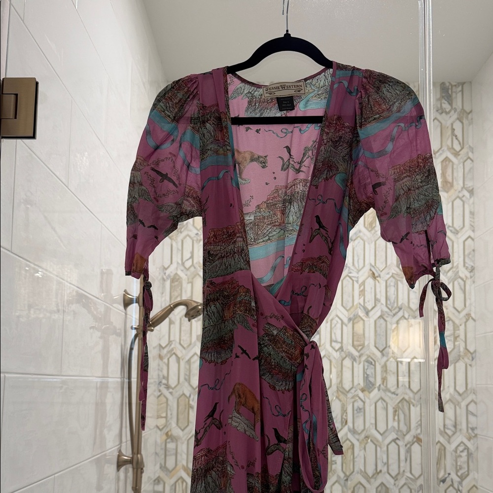 Jessie Western Silk Wrap Dress